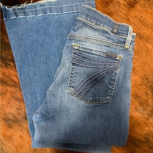 7 For All Mankind Classic Blue Flare Jeans Size 28